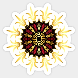 Gold Greek ornament Meander Sticker